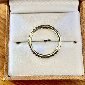 Sapphire and diamond wedding Band